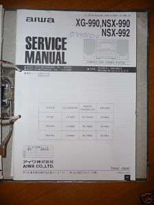 Service Manual Aiwa NSX 990/992,XG 990 HiFi,ORIGINAL  