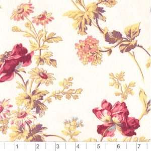  45 Wide Promenade II Bouquets Ivory Fabric By The Yard 