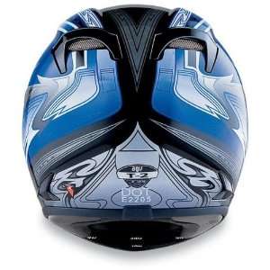  AGV T 2 Helmet , Color Black/Blue, Size 2XL 