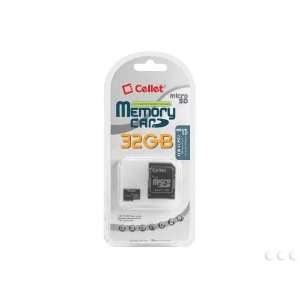 Cellet 32GB micro SD Memory Card with SD Adapter Cellet 32GB micro SD 