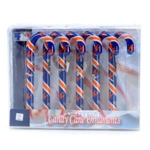  New York Mets MLB Candy Cane Ornament Set of 6 Sports 