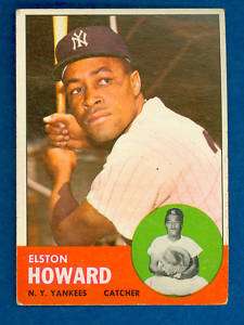 1963 Elston Howard Yankees Topps # 60 V.Good Cond.  