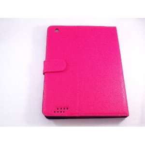  Pink PU leather case for apple ipad 2 and 3 Everything 