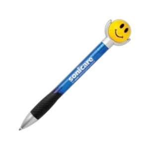  Stress ball pen with smiley face.
