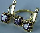 SOVIET USSR RUSSIAN VINTAGE ANTIQUE GOLD PLD SILVER RING EARRINGS 
