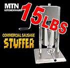   15 Lbs Stainless Steel Commercial Sausage Hotdog Meat Stuffer Maker 5L