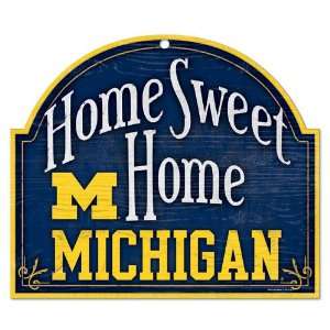  Michigan Wolverines Home Sweet Home Wood Sign
