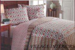 SALE FRENCH COUNTRY JACOBEAN PROVENCE QUEEN QUILT + SHAMS SET 100% 