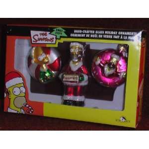  Simpsons Hand Crafted Glass Holiday Ornaments Everything 