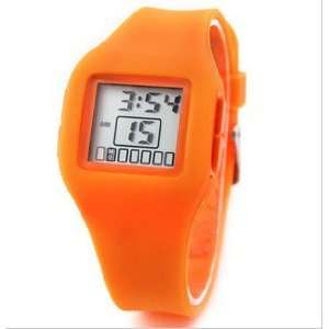  Fashion Jelly Candy Color Sports Watch Orange Everything 