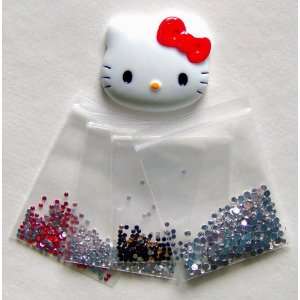 com DIY Red Bow Hello Kitty Face Bling Bling Flatback Resin Cabochons 