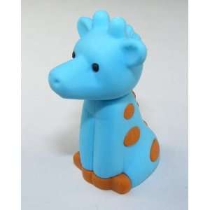   Giraffe Pencil Top Japanese Animal Erasers. 2 Pack. Blue Toys & Games