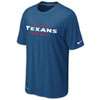 Nike NFL Dri Fit Authentic Font T Shirt   Mens   Texans   Navy 