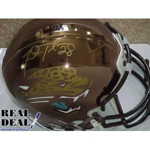   Fred Taylor Autographed Jaguars Chrome Mini Helmet