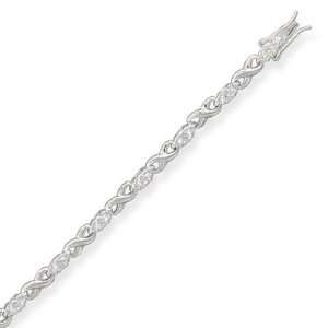   inch, Alternating Ellipsis (Forever)/3mm Cubic Zirconia CZs Jewelry