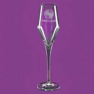   Set of two full lead crystal 10 ounce flute glasses.