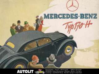 1936 Mercedes Benz 170H Brochure Poster German  