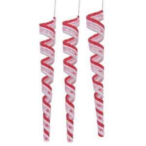  Peppermint Icicles   Set of 4 Christmas Ornament