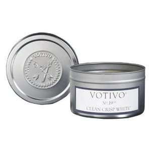  Votivo Travel Tin Candle Clean Crisp White Beauty
