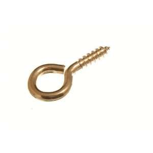 SCREW IN EYES 30MM X 6 ( 2.9MM dia. ) EB BRASS PLATED STEEL ( pack of 