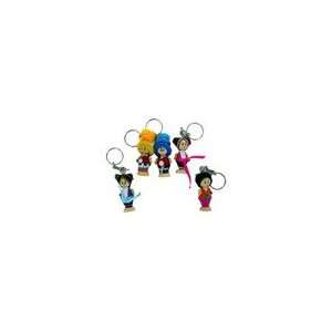  Assorted wood doll keychains (Wholesale in a pack of 24 