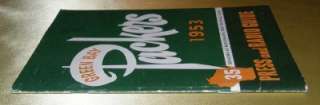 1953 GREEN BAY PACKERS MEDIA GUIDE PRESS & RADIO GUIDE  