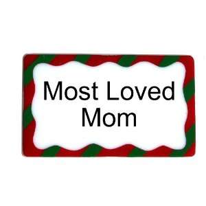  Most Loved Mom Personalize Christmas Name Plate 