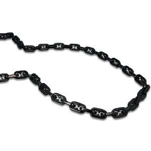  Black Stainless Steel Marina Necklace 30 Inches West 