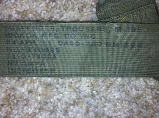 SUSPENDERS Trouser M1950 Vintage US Army USMC Set of 5  