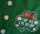   Vintage Bar Waitress Apron St Patricks Day Tip The Irish Green Beer