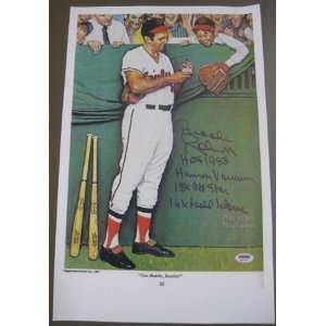   ROBINSON Signed Auto STAT ROCKWELL CANVAS PSA Sports Collectibles