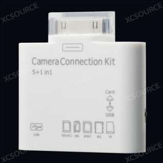   SD Card Reader for iPad 1 ipad2 Connector TF MMC M2 MS Duo Camera IP2
