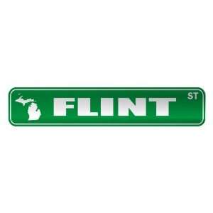   FLINT ST  STREET SIGN USA CITY MICHIGAN
