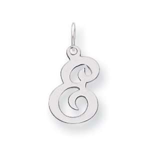    Sterling Silver Stamped Initial E Charm   JewelryWeb Jewelry