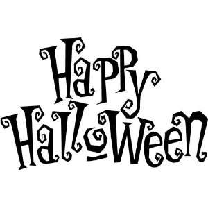 Happy Halloween Wall Decal Sticker Large 2ft Party Black