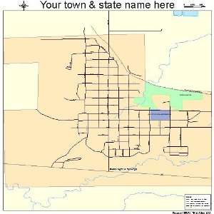  Street & Road Map of Wessington Springs, South Dakota SD 