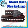 Brown Double Cotton cloth Adjust Neck strap Neckstrap for camera 