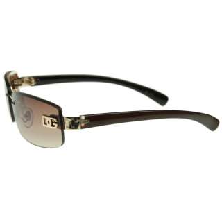   8119 fashionable rimless square sunglasses that feature metal dg logo