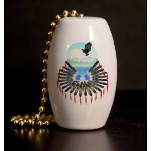 Apache Lake Porcelain Fan / Light Pull
