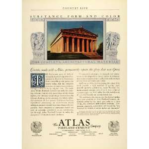 1925 Ad Atlas Portland Cement Co Broadway New York Parthenon Building 