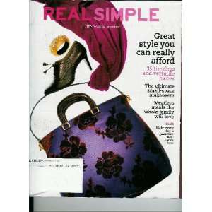  Real Simple September 2009 Great Style You Can Really 