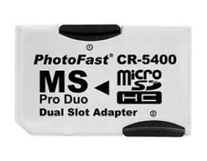 PhotoFast Dual Slot MicroSD SD TF to MS Pro Duo Adapter  