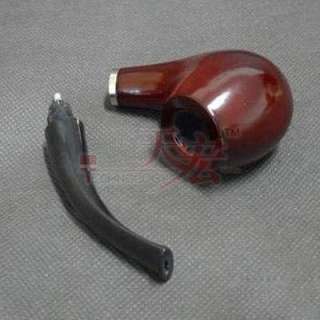 New Classic Wooden Smoking Cigarette Tobacco Cigar Pipe Holder Leather 