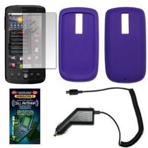  Purple Silicone Gel Skin Cover Case + Screen Protector 
