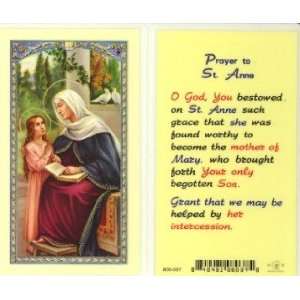  St. Anne Prayer Holy Card (800 037) 