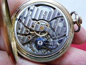   Antique Art Deco IWC Schaffhausen Chronometer gold plated pocket watch