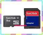 8gb sandisk micro sd sdhc 8g tf card adapter class