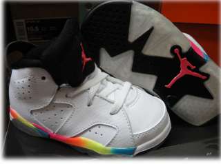Nike Jordan 6 White Pink Sneakers Infant Toddler Size 6.5  