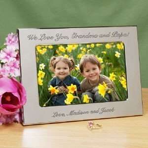  Personalized Silver Picture Frame Engraved Silver Frame 