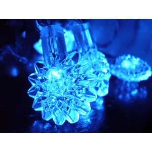 TRADE Blue String Flower Star LED String Lights; LED Christmas Lights 
